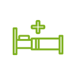 pictogramme représentant un lit médicalisé